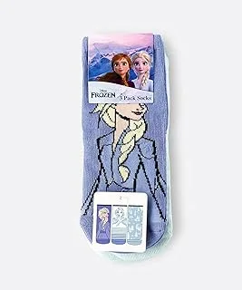 Disney Frozen Girls Crew Socks - Pack of 3, 11-14 Year