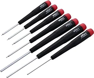 Wiha 26390 Screwdriver Set, Hex Metric With Precision Handle, 7-3.0mm, 7 Piece