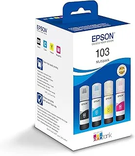 Epson 103 Ink EcoTank 4-colour Multipack, Black, Magenta, Cyan, Yellow, Large