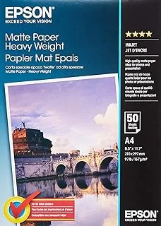 Epson A4 Matte Photo Paper Heavy Weight ,50 Sheets ,White