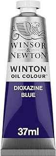 Winsor & Newton Winton Oil Colour Dioxazine Blue 37ml tube with even consistency, non-fading, high coverage, rich in colour pigments