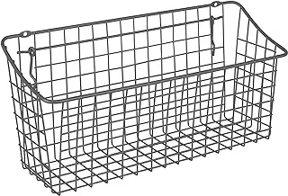 Spectrum Pegboard & Wall Mount Wire Basket Extra Large (Industrial Gray) - Storage & Organizer for Garage, Tools, Shed, Home, Work Bench, Crafts, & More