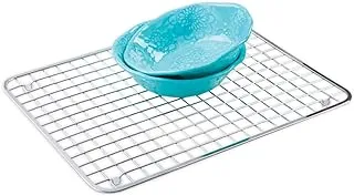 iDesign Gia Metal Grid, Non-Skid Protector for Kitchen, Bathroom, Basement, Garage Sink, 16.25