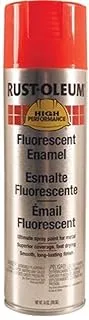 RUST-OLEUM HIGH PERFORMANCE V2100 System Enamel Spray Paint ,Fluorescent Red,18 oz,2264838