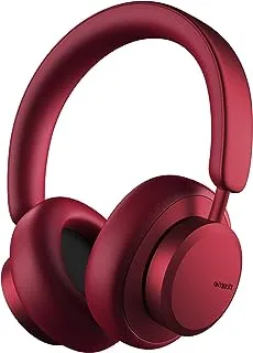 Urbanista Miami True Wireless Over Ear Bluetooth Headphones, 50 Hours Playtime, Active Noise Cancelling Wireless Headset with Microphone, On Ear Headphones with Carry Case, Ruby Red, x, x