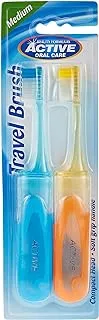 Beauty Formulas Active Oral Care Travel Toothbrush 2-Pieces, Assorted