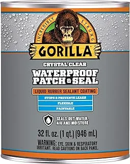 Gorilla Waterproof Patch & Seal Liquid, Clear, 32 Ounces, (Pack of 1)