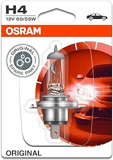 Osram H4 P43T Original Spare Part Halogen Headlight Lamp Blister Pack, 12V 6055W