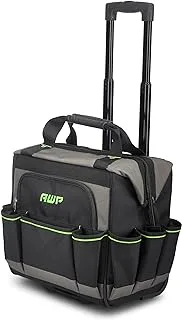 AWP 14 in. Rolling Tool Bag | Durable Versatile Rolling Tool Storage with Easy Carry Handles & Heavy-Duty Wheels | Water-Resistant Roller Tool Bag