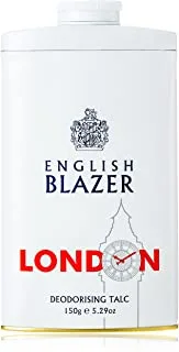 English Blazer london talc deodorising talc for men, 150 gm