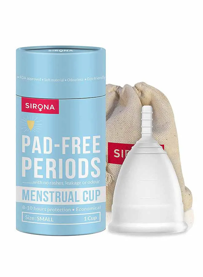 Sirona Pad Free Periods Menstrual Cup Clear S