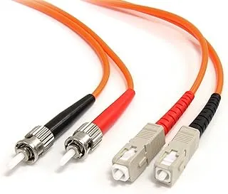 StarTech.com 2m Fiber Optic Cable - Multimode Duplex 62.5/125 - LSZH - ST/SC - OM1 - ST to SC Fiber Patch Cable (FIBSTSC2)