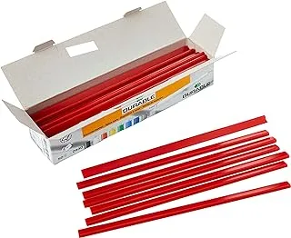 Durable Spine Bar A4 3 mm Red | Pack of 50 Pieces | Ideal for Binding UnPunched Documents In Seconds | Holds Up To 30 A4 Sheets