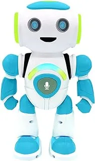 LEXIBOOK ROB20AR Powerman Jr. Smart Interactive Reads (Language Arabic) in The Mind Toy for Kids Dancing Plays Music Animal Quiz STEM Programmable Remote Control Boy Robot Junior Green/Blue