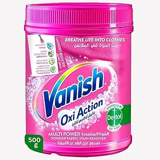 Vanish Laundry Stain Remover Pink Powder For Colored and White Clothes, Can be Used With and Without Detergents, Additives & Fabric Softeners, 500 g