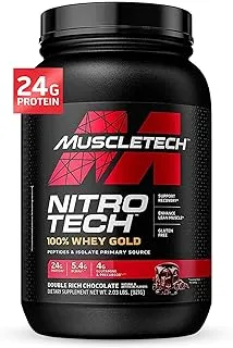 MuscleTech Nitro Tech 100٪ Whey Gold Double Rich Chocolate 2 رطل أمريكي (RB)