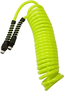 Flexzilla Polyurethane Recoil Air Hose, 1/4 in. x 20 ft, ZillaGreen - LP1420AFZ