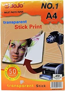 AGL A4 Printing Paper for Sticker (Transparent, 50 Sheet)