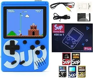 SUP Game Box Plus 400 in 1 Retro Mini Gameboy 3.0 Inch - محمول - قابل لإعادة الشحن - لاعب واحد (أزرق)