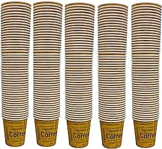 SAQOPACK 100 Peices Paper Tea Cups 6.5oz (2 Packs Tea Cups) Alsaqer Disposable Kahwa Cups-Cofee Cups-Karak Tea Cups and Cawa cups-Multicolours