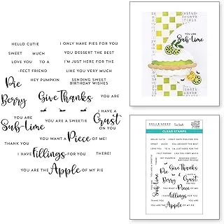 Spellbinders STP-105 Perfect Pie Sentiments & Fillings Clear Stamp Set