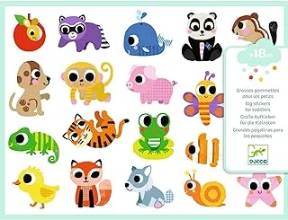 Djeco Baby Animals ملصقات ، كبير