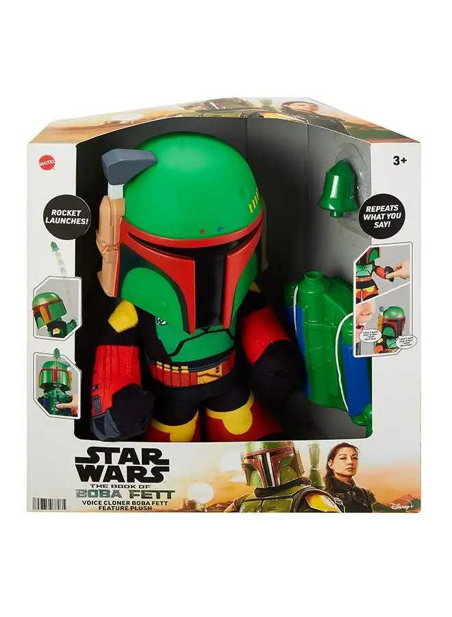 MATTEL Star Wars Boba Fett Voice Cloner Feature Plush, Gift for Kids