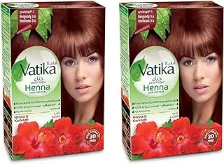 Vatika Naturals Dabur Vatika Henna Haircolor, Burgundy, 60 gm, Pack of 2