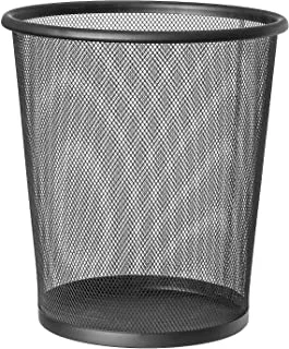 SHOWAY Metal Circular Bin Wastebasket Mesh Waste Rubbish Paper Trash Can Garbage Bucket For Bedroom, Bathroom, Home Offices