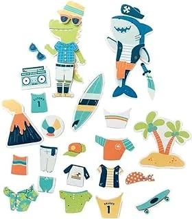 Stephen Joseph Stephen Joseph, Floating Dress-Up Foam Bath 26-Piece Toy Set, Shark/Dino