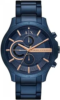 A|X Armani Exchange Men's Chronograph, Blue-Tone Stainless Steel Watch, AX2430