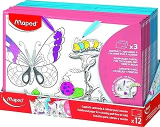Maped Photo Colouring 3D Support Reinforced Paper 3-Pieces