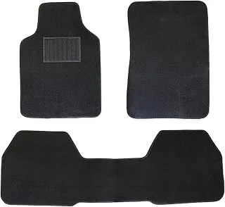 Universal Car Mats Set 3 Pieces Black