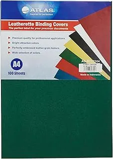 أطلس AS-BCL2304-GND 230Gsm غلاف كتاب 100 عبوة ، مقاس A4 ، أخضر غامق