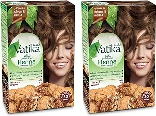 Dabur Vatika Henna Haircolor, Mahogony, 60 gm (Pack of 2)