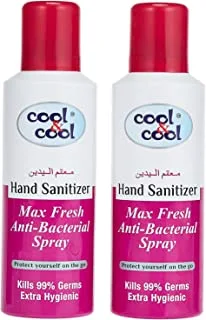 Cool & Cool Max Fresh Hand Sanitizer Spray 200 Ml X 2 Value Pack