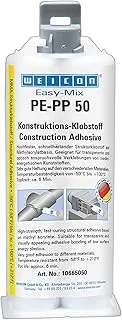 WEICON Easy-Mix PE-PP 50 ml | 2-component construction adhesive | for low surface energy plastics | transparent