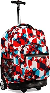 J World Sunrise Kids Rolling Backpack for Girls Boys. Roller Bookbag With Wheels For School