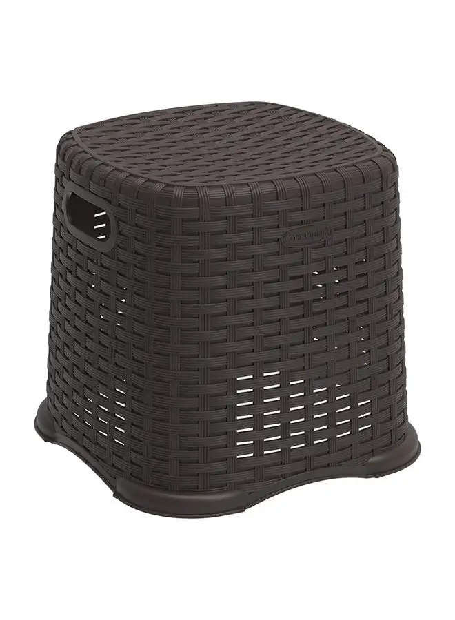 Cosmoplast Rattan Step Stool-D Brown