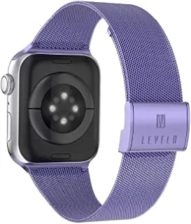 Levelo Double Milanese Watch Strap For Apple Watch 42/44 / 45mm - Lavender Purple