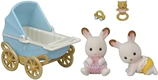 Sylvanian Families - 5432 Chocolate Bunny Twins with Pushchair Small