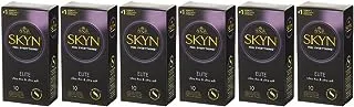 Skyn Elite Non Latex Ultra Thin & Ultra Soft Lubricated Condom|Feel Everything|Natural Feeling For Skin-To-Skin Sensation|Comfortable Fit|10's Condoms| - Pack of 6, Medium