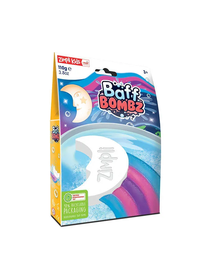 Zimpli Kids Baff Bomb White Moon Rainbow Effect