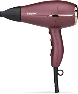 BaByliss Berry Crush Dryer | Advanced Airflow Technology Gives A Powerful, Controlled Airstream| 3 Heats And 2 Speed Settings For Controlled Drying And Styling|lightweight | 5753PSDE (Burgundy)