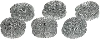 Saqoclean Stainless Steel Wool Pad, Silver, 12 pieces