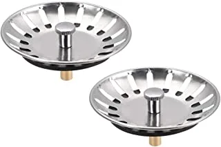 Kitchen Sink Strainer Plug, 2pcs Stainless Standard Drain Protector for Kitchen/Bathroom