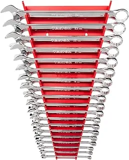 TEKTON Combination Wrench Set with Rack, 19-Piece (6-24 mm) | WCB91202