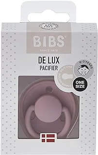 Bibs Delux Silicone Pacifier for 0-3 Years, Size 1, Pink Plum