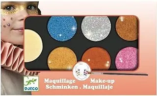 Djeco Metallic Face Paints 6 Colours Palette Kit