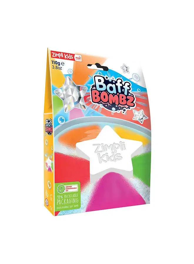 Zimpli Kids Baff Bomb White Star Rainbow Effect